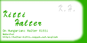 kitti halter business card